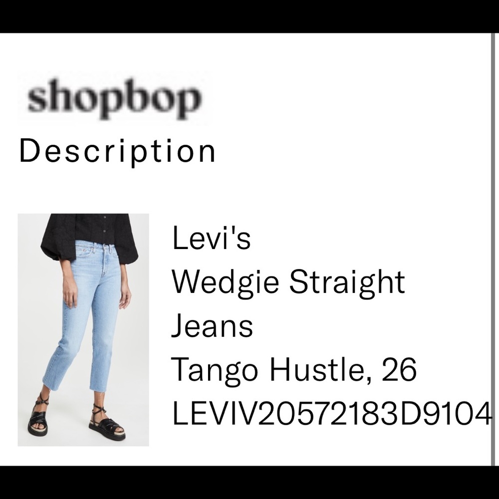 Levi Wedgie Straight Jeans!!!